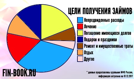 фото Диграмма цели получения займов в России