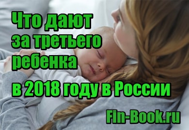 фото Что дают за третьего ребенка в 2018 году в России